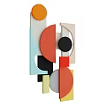 Modern Abstract Wall Decor With Various Geometric Shapes And Vibrant Colors For Home