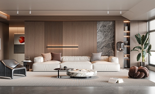 modern living room 3d model