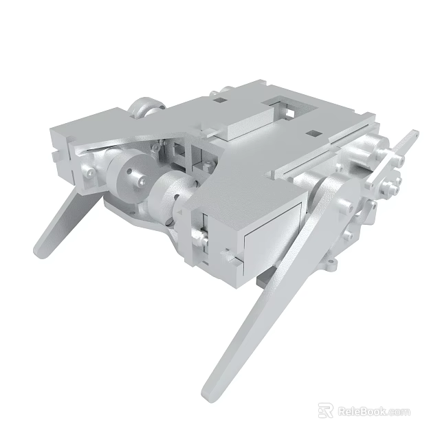 Silver Industrial Mechanical Structure Design And Components 3d model 