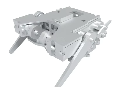 Silver Industrial Mechanical Structure Design And Components 3d model