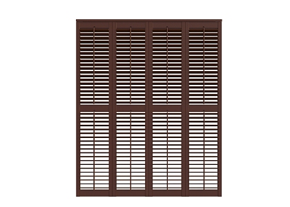 Modern shutter folding door 3d model