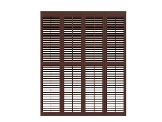 Modern shutter folding door 3d model