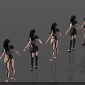 Children In Different Outfits Standing With Various Poses And Natural Expressions