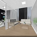 Modern Dental Clinic Interior With Dental Chair Medical Monitor And Green Plant