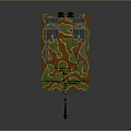Military Tank With Camouflage Green Orange Pattern Tracked Wheels Long Cannon And Military Vehicle Design