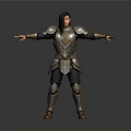 A Man Wearing Metallic Armor With Golden Chest Plate And Outstretched Arms