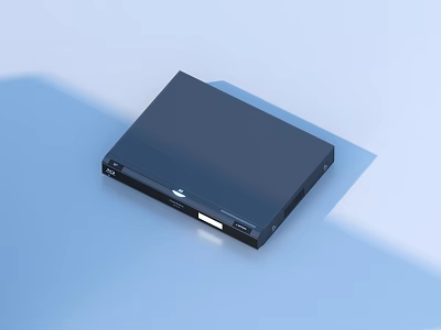 Sleek Black Modern Entertainment Device For Home Media Streaming And Playback 3d model