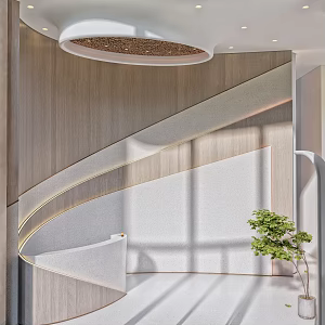 Modern Front Desk Minimalist Alien Front Desk 3d model