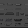 Various Traditional Roof Architectural Components With Different Design Styles And Shapes