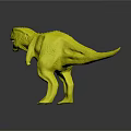 Red T-Rex Dinosaur Toy Figure with Open Mouth Sharp Teeth Standing on Black Background and Reflection