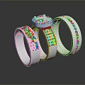 Shiny Silver Rings Adorned With Diamond Accents For Stylish Fashion Jewelry