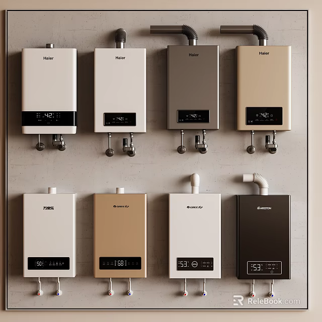 Household Electric Water Heaters Wall Mounted Multiple Models Various Colors For Home Use 3d model