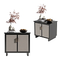 New Chinese Side Cabinet 3d model