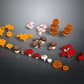 Vibrant Plant Strawberries In Red And White With Different Shapes On Dark Surface