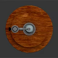 Stylish Household Decorative Item With Metal Stand Sphere Candle And Wooden Base