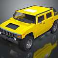 Yellow Off Road Vehicle Featuring Rugged Design Large Tires And Sunroof