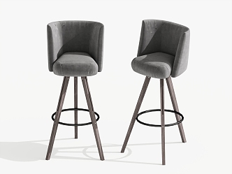 Modern Bar Chair Single Chair High Stool Bar Stool 3d model