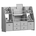 Kids Bed With Bookshelf Storage Drawers And Bins For Children's Room Toys And Books