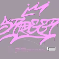Pink Neon Graffiti Style Lamp Combination Wall Mounted Against Black Background Bright Decorative Lighting