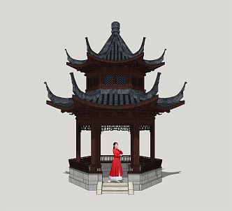 Chinese Pavilion Garden Pavilion 3d model