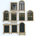 Casement Windows With Various Classic Frame Designs And Clear Glass Panels For Home Use
