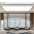 New Chinese Reception Room Reception Room 3d model