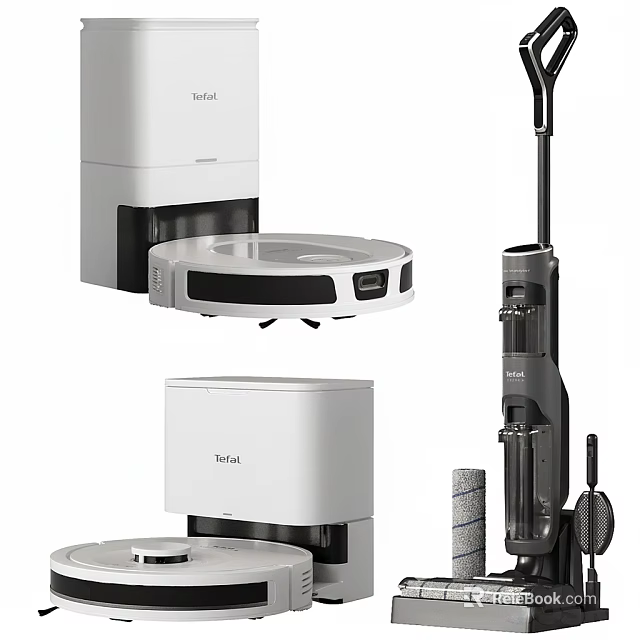 Smart Home Cleaning Machines With Robotic Vacuums Handheld Cleaners And Auto Empty Bases 3d model 