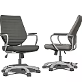 Modern Office Chairs With Black And Light Gray Design Ergonomic Armrests And Swivel Wheels