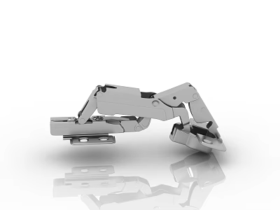 Silver Metal Mechanical Arm Hardware Tool With Adjustable Joints And Stable Base 3d model