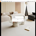 Modern Coffee Table Simple Coffee Table Combination Ornaments Books 3d model
