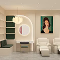 Modern Beauty Hair Salon Interior With Cozy Seating Elegant Lighting And Stylish Decor