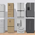 Modern refrigerator 3d model