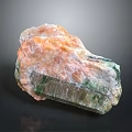 Natural Stone and Wood with Orange Green Hues and Textured Surfaces Design