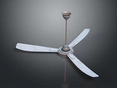 High Quality Computer Cooling Fan With Four Metal Blades And Efficient Heat Dissipation Design 3d model