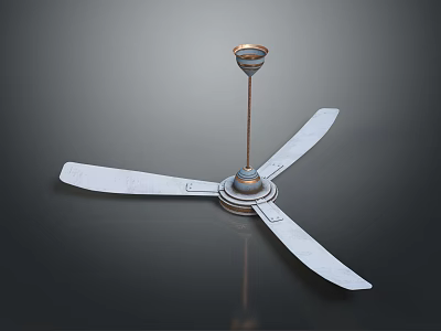 High Quality Computer Cooling Fan With Four Metal Blades And Efficient Heat Dissipation Design 3d model