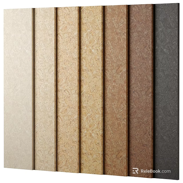 High Quality Colored Decorative Panels With Wood Grain And Textured Surfaces 3d model 