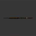 High Precision Sniper Rifle With Wooden Stock Decorative Patterns And Tactical Scope