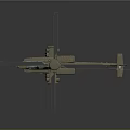 Beige Military Helicopter With Large Rotors Radar Dome And Glass Cockpit Design