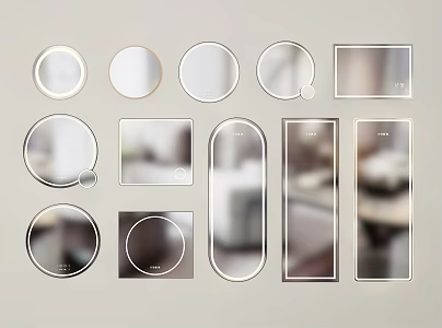 Modern Mirror Decorative Mirror Full-length Mirror Round Mirror 3d model