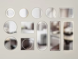 Modern Mirror Decorative Mirror Full-length Mirror Round Mirror 3d model
