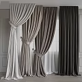 Elegant Layered Curtains In Neutral Tones With Soft Fabric And Tiebacks