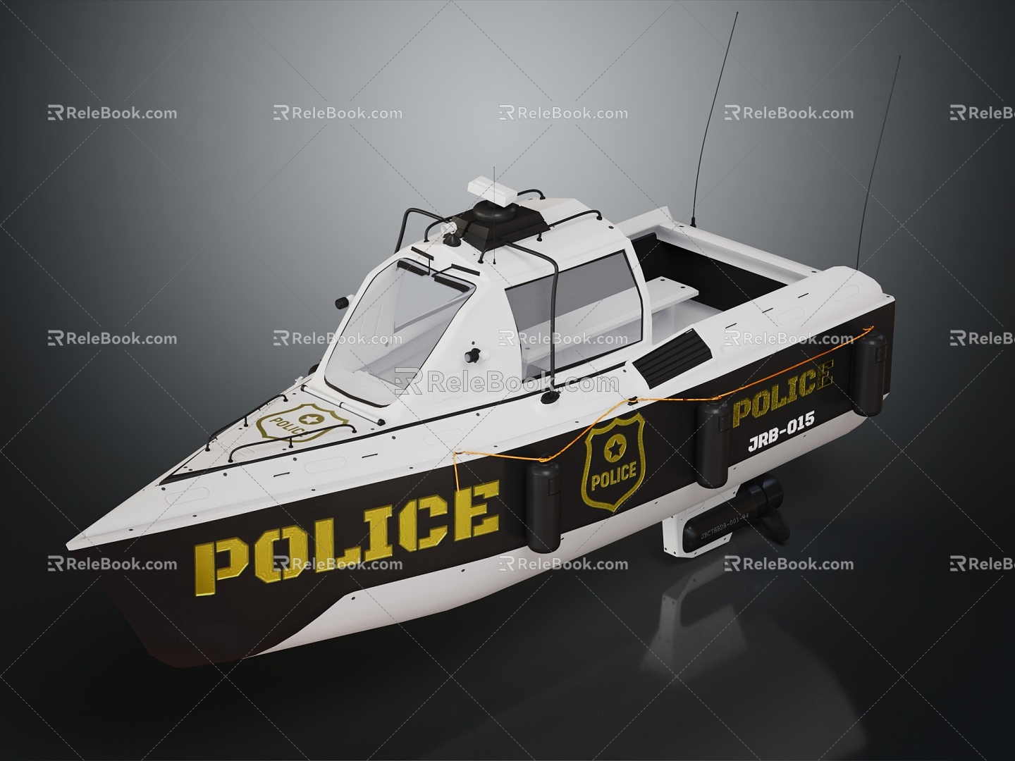 Modern Patrol Boat Police Speedboat model