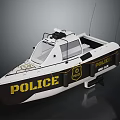 Police Yacht Featuring Bold Police Lettering And Design