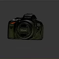 Black Nikon DSLR Camera With Detachable Lens And Professional Digital Design