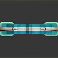 Ornate Decorative Archway With Horns Diamond Emblem Turquoise Pink Accents And Geometric Pattern Pillars