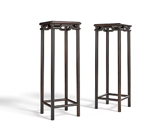 New Chinese Style Flower Table Flower Rack Fragrant Table New Chinese Zen Style Black Walnut Wood Furniture Ming Style Furniture 3d model