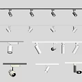 Modern Downlights and Spotlights with Track Mounted Design and Color Options