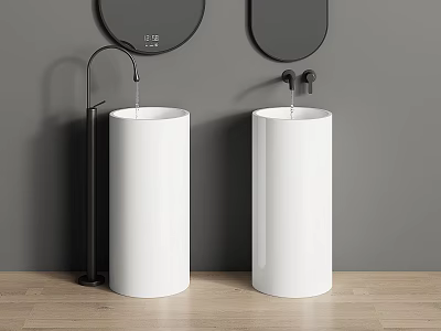 Modern wash basin column basin floor basin faucet wash basin wash basin vertical basin wash basin 3d model