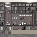 Modern bookcase 3d model