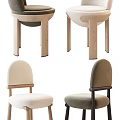 Modern Minimalist Dining Chairs With Wooden Frame And Upholstered Seats In Different Colors